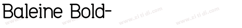 Baleine Bold字体转换